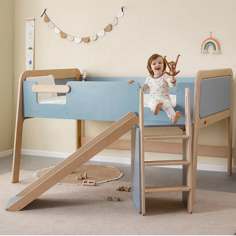 Blueberry & Almond, Kids Beds, Kids beds frames, kids single bed, space saving kids beds, double-decker bed, kids bed with slide Malaysia