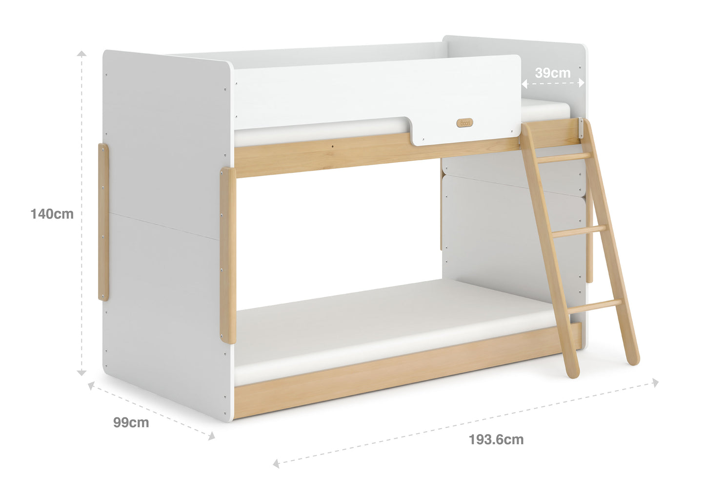 Barley White & Almond, Kids Beds, Kids beds frames, kids single bed, space saving kids beds, double-decker bed, bunk bed Malaysia