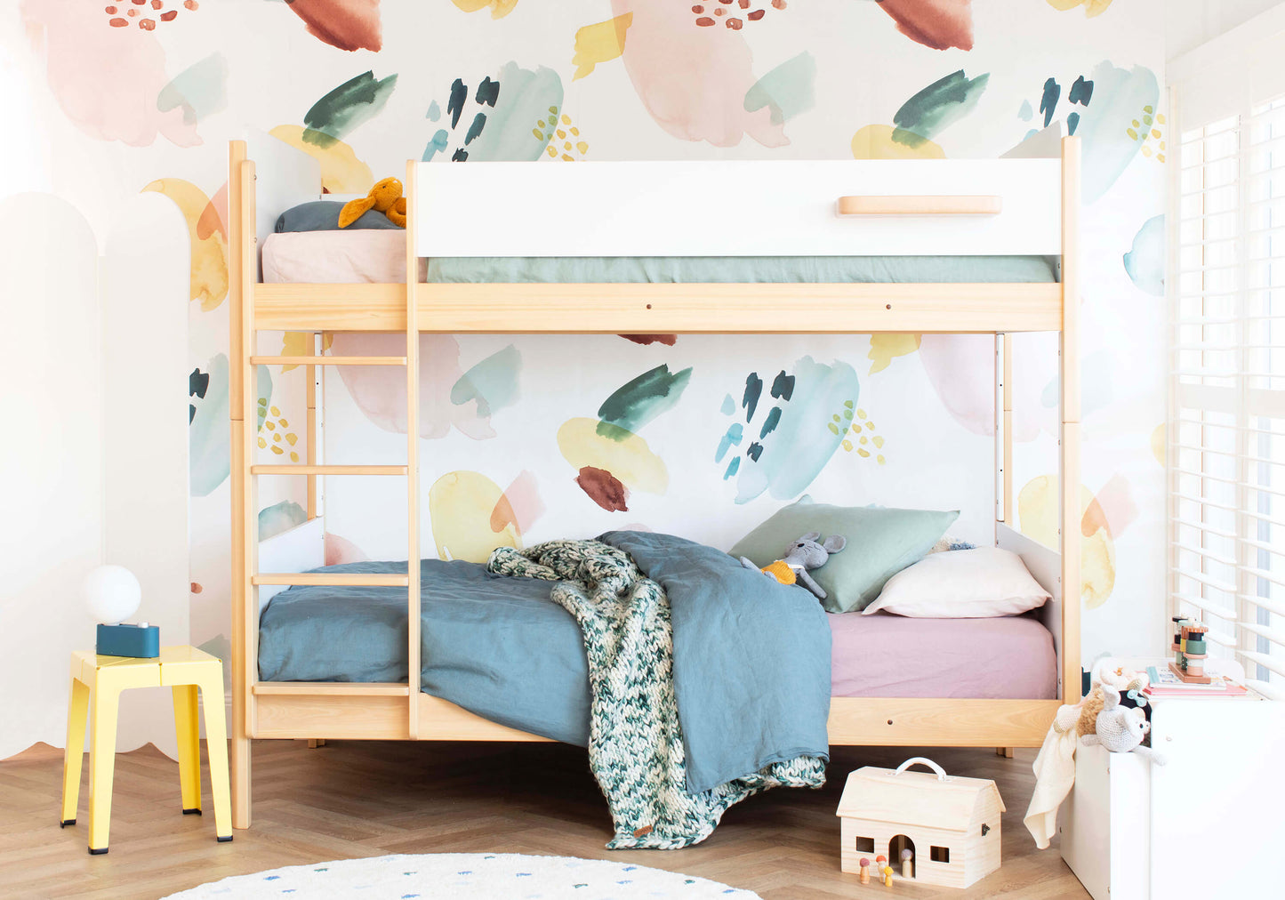 Barley White & Almond, Bunk Bed in KL, Kids Beds, Kids beds frames, kids single bed, space saving kids beds, double-decker bed, kids bunk bed Malaysia